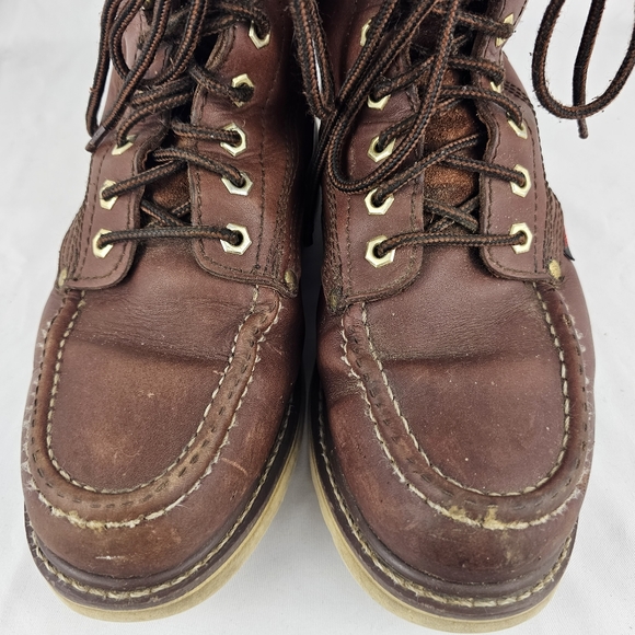Field N Forest USA Brown Leather Lace Up Mens Work Hunting Boots 9-9.5 EEE - Picture 8 of 12